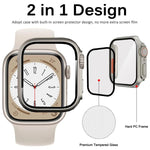 xDfind 換成 Ultra 49mm 鋼化玻璃膜一體成型 PC 錶殼，適用於 Apple Watch Series 6 / 5 / 4 / SE 44mm，適用於 Apple Watch Series 6 / 5 / 4 / SE 40mm，適用於 Apple Watch Series 9 / 8 / 7 45mm，適用於 Apple Watch Series 9 / 8 / 7 41mm