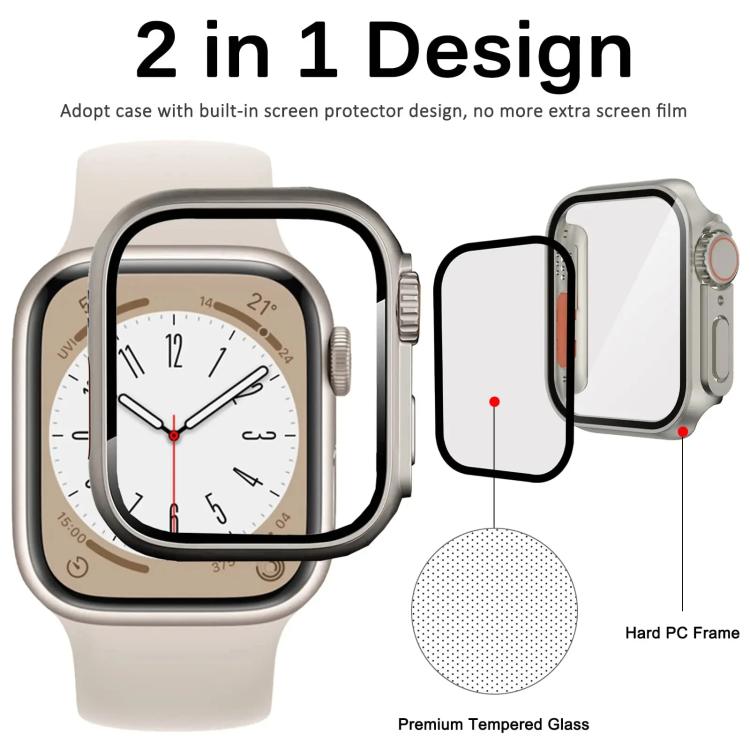 xDfind 換成 Ultra 49mm 鋼化玻璃膜一體成型 PC 錶殼，適用於 Apple Watch Series 6 / 5 / 4 / SE 44mm，適用於 Apple Watch Series 6 / 5 / 4 / SE 40mm，適用於 Apple Watch Series 9 / 8 / 7 45mm，適用於 Apple Watch Series 9 / 8 / 7 41mm