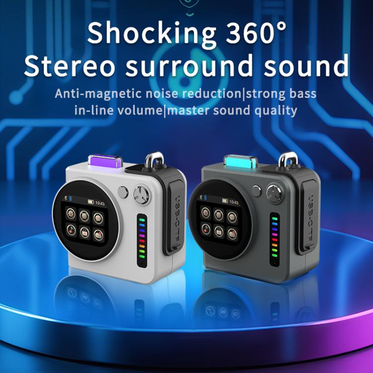 G300 智能 LED 螢幕便攜藍牙 5.4 無線喇叭，G300（灰色）、G300（白色）