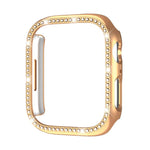 xDfind 單排鑽石鏤空 PC 錶殼，適用於 Apple Watch Series 11 46mm / 10 46mm，適用於 Apple Watch Series 11 42mm / 10 42mm