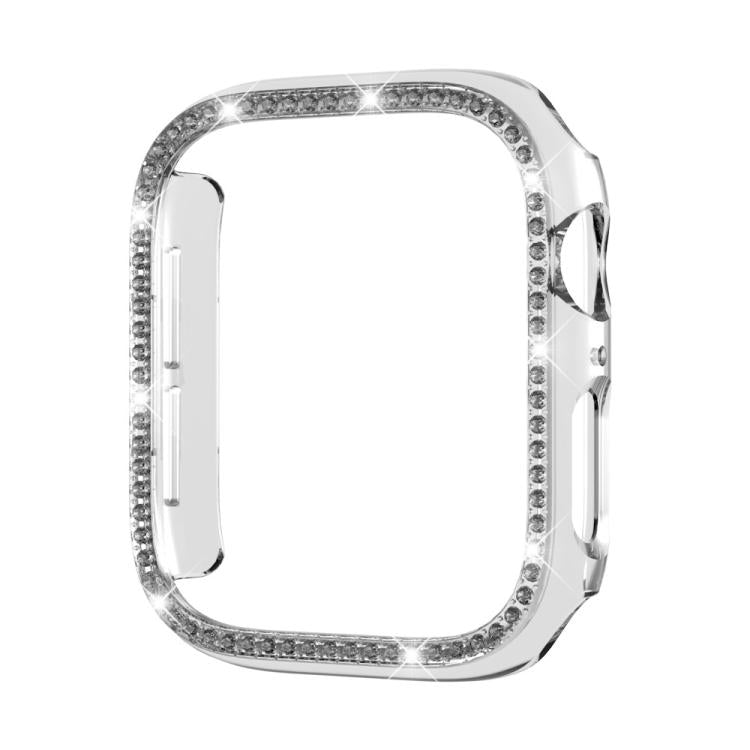 xDfind 單排鑽石鏤空 PC 錶殼，適用於 Apple Watch Series 11 46mm / 10 46mm，適用於 Apple Watch Series 11 42mm / 10 42mm