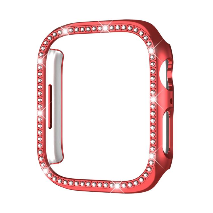 xDfind 單排鑽石鏤空 PC 錶殼，適用於 Apple Watch Series 11 46mm / 10 46mm，適用於 Apple Watch Series 11 42mm / 10 42mm