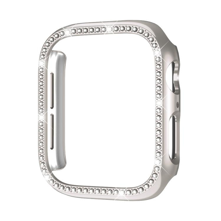 xDfind 單排鑽石鏤空 PC 錶殼，適用於 Apple Watch Series 11 46mm / 10 46mm，適用於 Apple Watch Series 11 42mm / 10 42mm