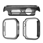 xDfind 單排鑽石鏤空 PC 錶殼，適用於 Apple Watch Series 11 46mm / 10 46mm，適用於 Apple Watch Series 11 42mm / 10 42mm