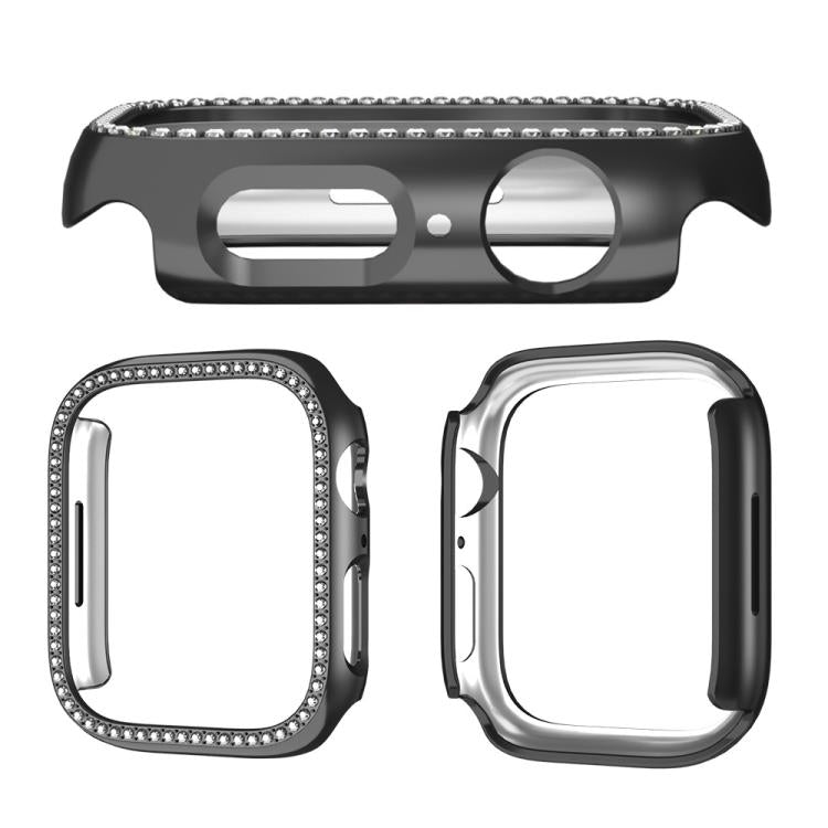 xDfind 單排鑽石鏤空 PC 錶殼，適用於 Apple Watch Series 11 46mm / 10 46mm，適用於 Apple Watch Series 11 42mm / 10 42mm