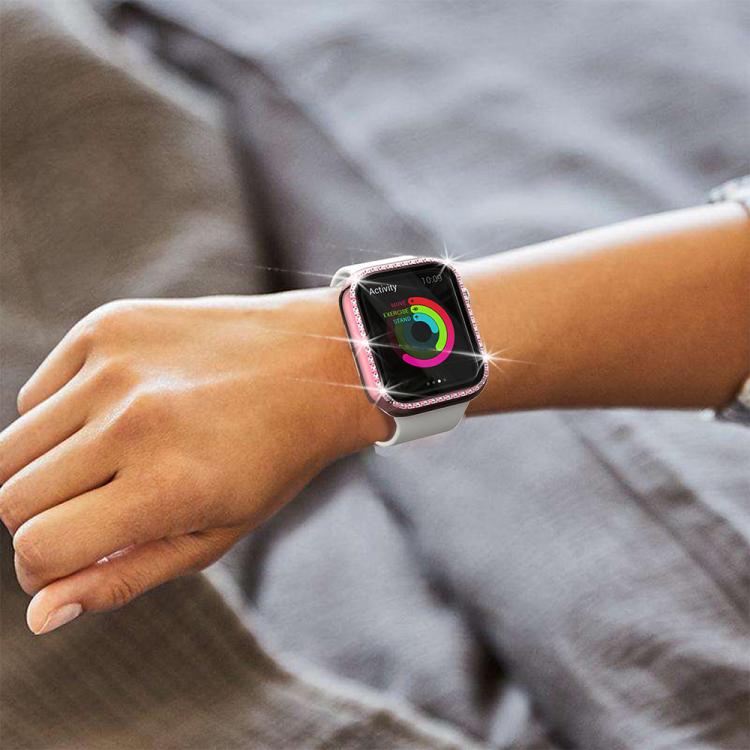 xDfind 單排鑽石鏤空 PC 錶殼，適用於 Apple Watch Series 11 46mm / 10 46mm，適用於 Apple Watch Series 11 42mm / 10 42mm