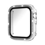 xDfind 單排鑽石鋼化玻璃膜一體成型 PC 錶殼，適用於 Apple Watch Series 44mm，適用於 Apple Watch Series 40mm，適用於 Apple Watch Series 11 46mm / 10 46mm，適用於 Apple Watch Series 11 42mm / 10 42mm，適用於 Apple Watch Ultra 3 / 2 / 1 49mm