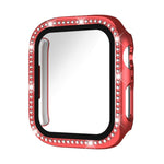 xDfind 單排鑽石鋼化玻璃膜一體成型 PC 錶殼，適用於 Apple Watch Series 44mm，適用於 Apple Watch Series 40mm，適用於 Apple Watch Series 11 46mm / 10 46mm，適用於 Apple Watch Series 11 42mm / 10 42mm，適用於 Apple Watch Ultra 3 / 2 / 1 49mm