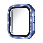 xDfind 單排鑽石鋼化玻璃膜一體成型 PC 錶殼，適用於 Apple Watch Series 44mm，適用於 Apple Watch Series 40mm，適用於 Apple Watch Series 11 46mm / 10 46mm，適用於 Apple Watch Series 11 42mm / 10 42mm，適用於 Apple Watch Ultra 3 / 2 / 1 49mm