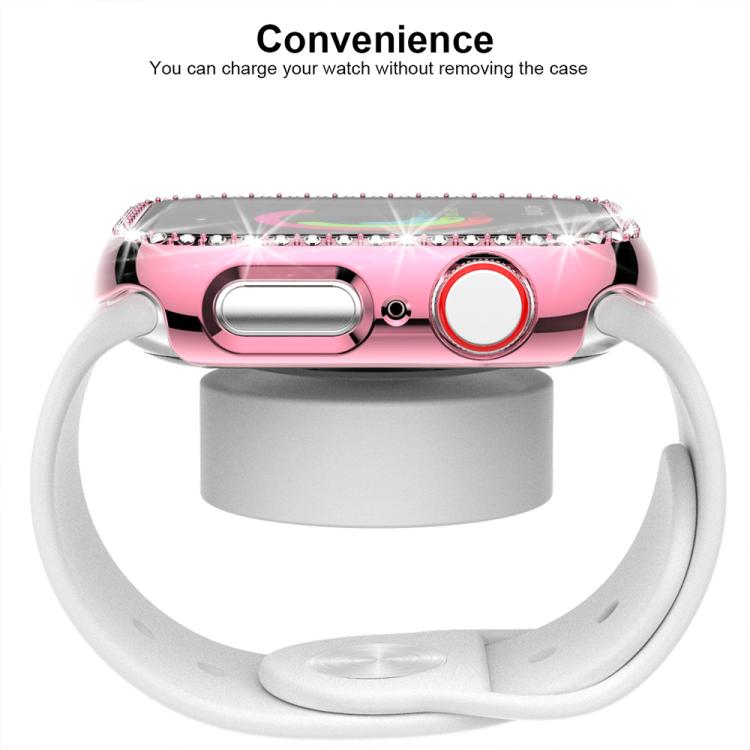 xDfind 單排鑽石鋼化玻璃膜一體成型 PC 錶殼，適用於 Apple Watch Series 44mm，適用於 Apple Watch Series 40mm，適用於 Apple Watch Series 11 46mm / 10 46mm，適用於 Apple Watch Series 11 42mm / 10 42mm，適用於 Apple Watch Ultra 3 / 2 / 1 49mm