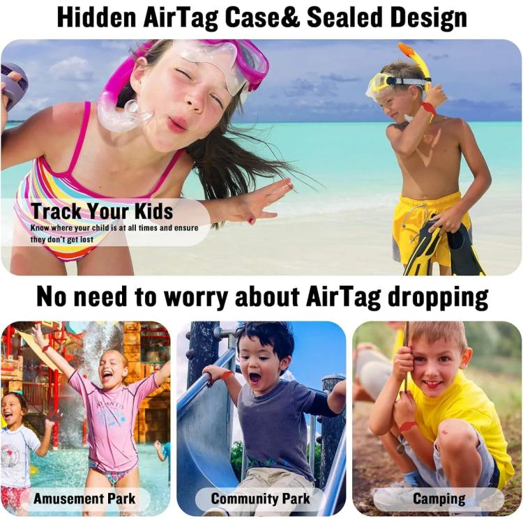 xDfind 透氣矽膠帶風格防丟追蹤器保護套，適用於AirTag第二代/第一代