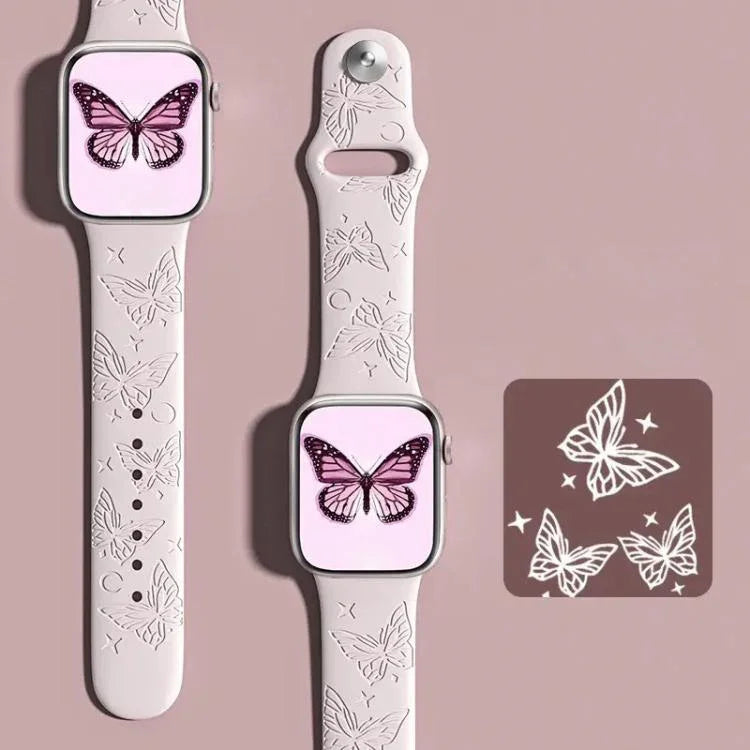 xDfind 3D 雷射雕刻矽膠錶帶，適用於 Apple Watch 42 / 44 / 45 / 46 / 49mm，適用於 Apple Watch 38 / 40 / 41 / S11 42mm
