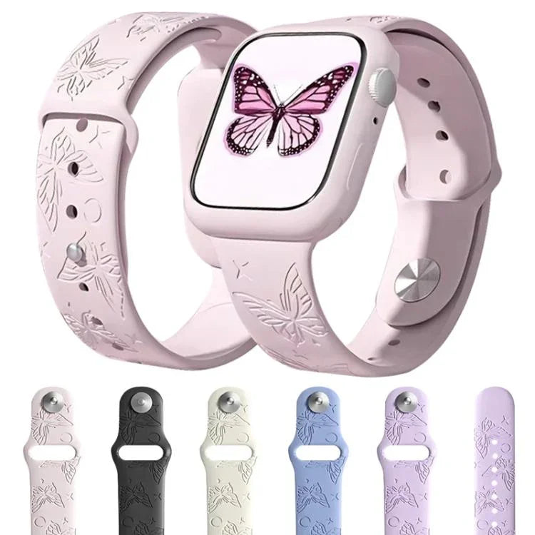 xDfind 3D 雷射雕刻矽膠錶帶，適用於 Apple Watch 42 / 44 / 45 / 46 / 49mm，適用於 Apple Watch 38 / 40 / 41 / S11 42mm