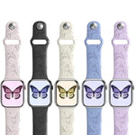 xDfind 3D 雷射雕刻矽膠錶帶，適用於 Apple Watch 42 / 44 / 45 / 46 / 49mm，適用於 Apple Watch 38 / 40 / 41 / S11 42mm