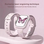 xDfind 3D 雷射雕刻矽膠錶帶，適用於 Apple Watch 42 / 44 / 45 / 46 / 49mm，適用於 Apple Watch 38 / 40 / 41 / S11 42mm