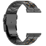 26mm 寬雙色可拆卸安全扣鈦合金錶帶，適用於 Apple Watch 46mm / 49mm / 45mm / 44mm