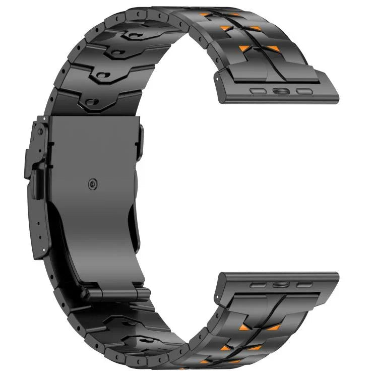 26mm 寬雙色可拆卸安全扣鈦合金錶帶，適用於 Apple Watch 46mm / 49mm / 45mm / 44mm
