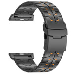 26mm 寬雙色可拆卸安全扣鈦合金錶帶，適用於 Apple Watch 46mm / 49mm / 45mm / 44mm