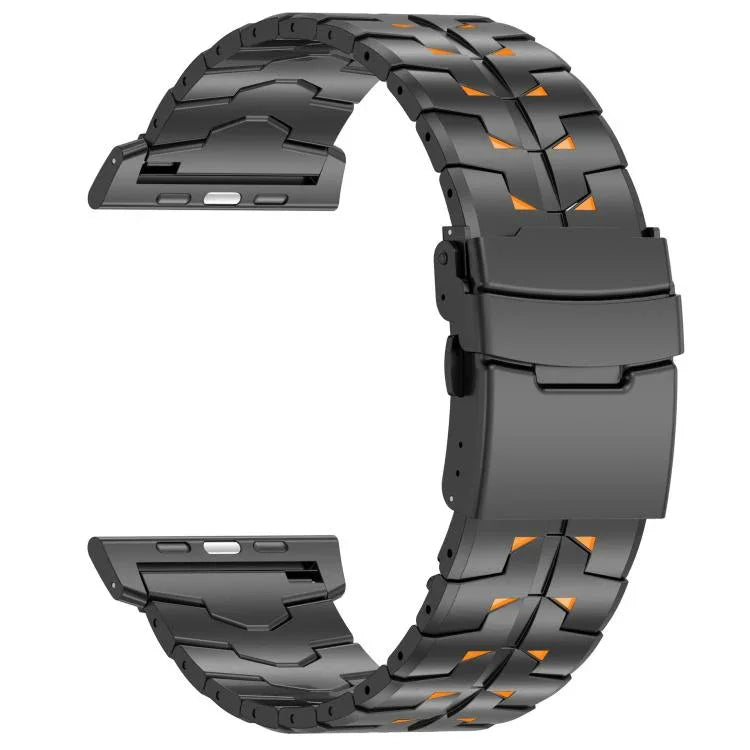 26mm 寬雙色可拆卸安全扣鈦合金錶帶，適用於 Apple Watch 46mm / 49mm / 45mm / 44mm