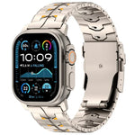 26mm 寬雙色可拆卸安全扣鈦合金錶帶，適用於 Apple Watch 46mm / 49mm / 45mm / 44mm