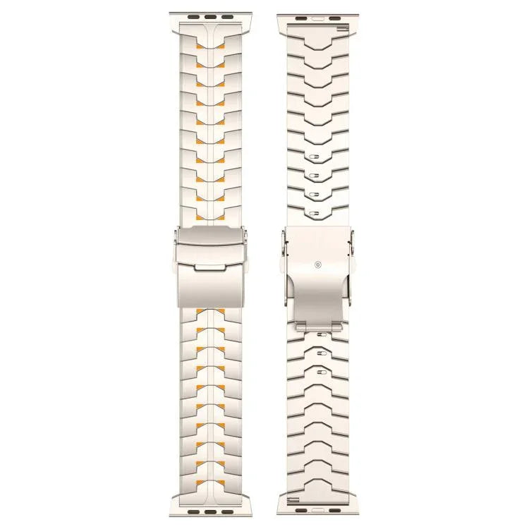 26mm 寬雙色可拆卸安全扣鈦合金錶帶，適用於 Apple Watch 46mm / 49mm / 45mm / 44mm