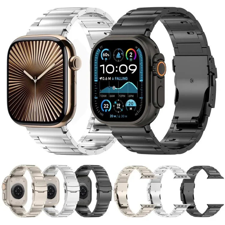 I型快速釋放安全扣鈦合金錶帶，適用於 Apple Watch 46mm / 49mm / 45mm / 44mm，適用於 Apple Watch 42mm / 41mm / 40mm / 38mm