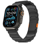 厚款單珠磁吸扣鈦合金錶帶，適用於 Apple Watch 46mm / 49mm / 45mm / 44mm，適用於 Apple Watch 42mm / 41mm / 40mm / 38mm