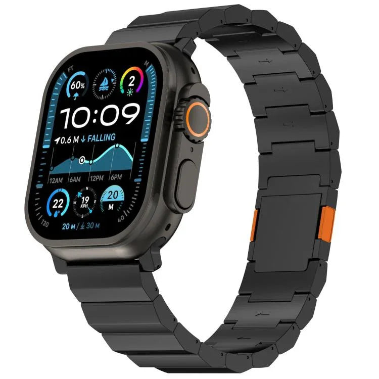 厚款單珠磁吸扣鈦合金錶帶，適用於 Apple Watch 46mm / 49mm / 45mm / 44mm，適用於 Apple Watch 42mm / 41mm / 40mm / 38mm