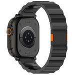 厚款單珠磁吸扣鈦合金錶帶，適用於 Apple Watch 46mm / 49mm / 45mm / 44mm，適用於 Apple Watch 42mm / 41mm / 40mm / 38mm