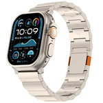 厚款單珠磁吸扣鈦合金錶帶，適用於 Apple Watch 46mm / 49mm / 45mm / 44mm，適用於 Apple Watch 42mm / 41mm / 40mm / 38mm