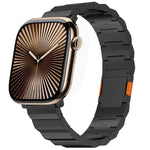 厚款單珠磁吸扣鈦合金錶帶，適用於 Apple Watch 46mm / 49mm / 45mm / 44mm，適用於 Apple Watch 42mm / 41mm / 40mm / 38mm