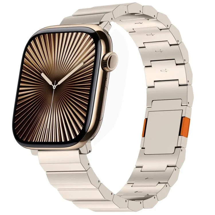 厚款單珠磁吸扣鈦合金錶帶，適用於 Apple Watch 46mm / 49mm / 45mm / 44mm，適用於 Apple Watch 42mm / 41mm / 40mm / 38mm