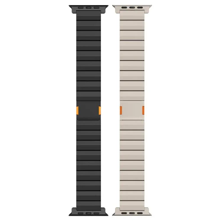 厚款單珠磁吸扣鈦合金錶帶，適用於 Apple Watch 46mm / 49mm / 45mm / 44mm，適用於 Apple Watch 42mm / 41mm / 40mm / 38mm