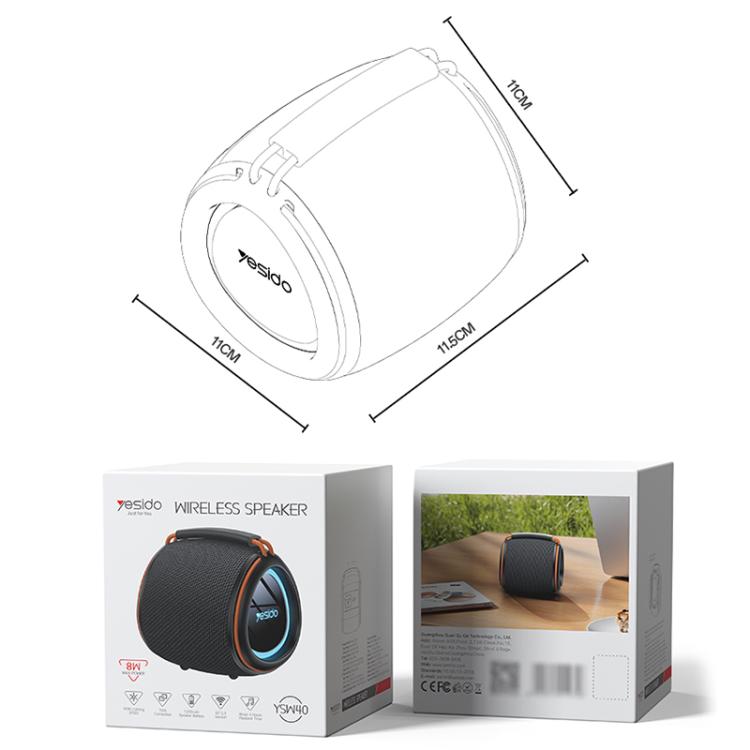 Yesido YSW40 8W 迷你便攜藍牙喇叭，YSW40