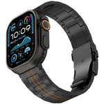 三珠安全扣鈦合金錶帶，適用於 Apple Watch 46mm / 49mm / 45mm / 44mm，適用於 Apple Watch 42mm / 41mm / 40mm / 38mm