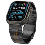 三珠安全扣鈦合金錶帶，適用於 Apple Watch 46mm / 49mm / 45mm / 44mm，適用於 Apple Watch 42mm / 41mm / 40mm / 38mm
