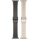 三珠安全扣鈦合金錶帶，適用於 Apple Watch 46mm / 49mm / 45mm / 44mm，適用於 Apple Watch 42mm / 41mm / 40mm / 38mm