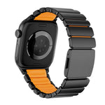 磁吸諾曼扣一體式單珠不鏽鋼錶帶，適用於 Apple Watch 46mm / 49mm / 45mm / 44mm