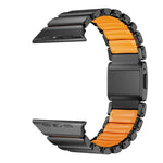 磁吸諾曼扣一體式單珠不鏽鋼錶帶，適用於 Apple Watch 46mm / 49mm / 45mm / 44mm