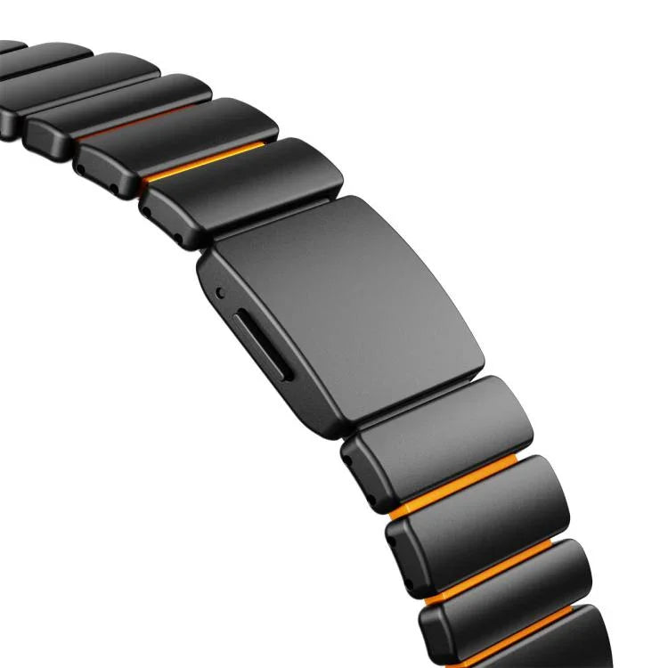 磁吸諾曼扣一體式單珠不鏽鋼錶帶，適用於 Apple Watch 46mm / 49mm / 45mm / 44mm