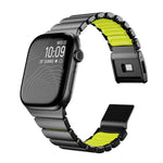 磁吸諾曼扣一體式單珠不鏽鋼錶帶，適用於 Apple Watch 46mm / 49mm / 45mm / 44mm