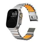 磁吸諾曼扣一體式單珠不鏽鋼錶帶，適用於 Apple Watch 46mm / 49mm / 45mm / 44mm