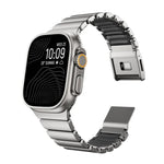 磁吸諾曼扣一體式單珠不鏽鋼錶帶，適用於 Apple Watch 46mm / 49mm / 45mm / 44mm