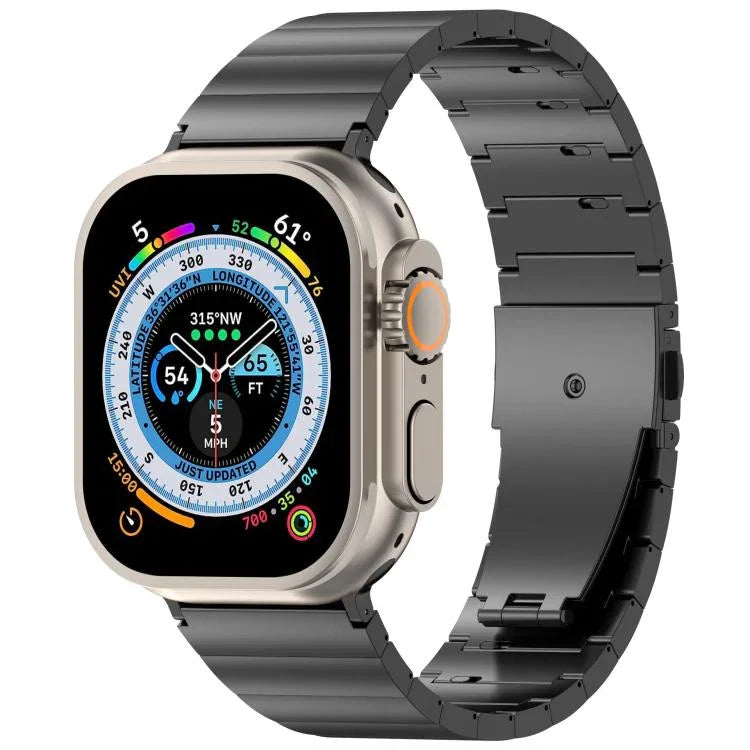 單珠快速釋放平扣鈦合金錶帶，適用於 Apple Watch 46mm / 49mm / 45mm / 44mm，適用於 Apple Watch 42mm / 41mm / 40mm / 38mm