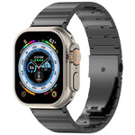 單珠快速釋放平扣鈦合金錶帶，適用於 Apple Watch 46mm / 49mm / 45mm / 44mm，適用於 Apple Watch 42mm / 41mm / 40mm / 38mm