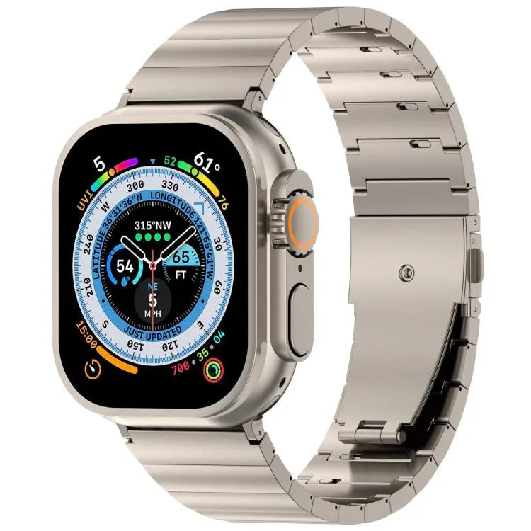 單珠快速釋放平扣鈦合金錶帶，適用於 Apple Watch 46mm / 49mm / 45mm / 44mm，適用於 Apple Watch 42mm / 41mm / 40mm / 38mm
