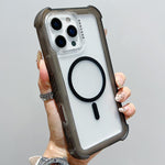 透明霧面TPU混合PC三合一MagSafe手機殼，適用於iPhone 17 Pro Max、iPhone 17 Pro、iPhone 17、iPhone Air、iPhone 16 Pro Max、iPhone 16 Pro、iPhone 16 Plus、iPhone 16