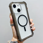 透明霧面TPU混合PC三合一MagSafe手機殼，適用於iPhone 15 Pro Max、iPhone 15 Pro、iPhone 15 Plus、iPhone 15、iPhone 14 Plus、iPhone 14、iPhone 14 Pro、iPhone 14 Pro Max