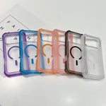 透明霧面TPU混合PC三合一MagSafe手機殼，適用於iPhone 15 Pro Max、iPhone 15 Pro、iPhone 15 Plus、iPhone 15、iPhone 14 Plus、iPhone 14、iPhone 14 Pro、iPhone 14 Pro Max