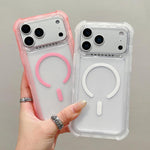 透明霧面TPU混合PC三合一MagSafe手機殼，適用於iPhone 15 Pro Max、iPhone 15 Pro、iPhone 15 Plus、iPhone 15、iPhone 14 Plus、iPhone 14、iPhone 14 Pro、iPhone 14 Pro Max